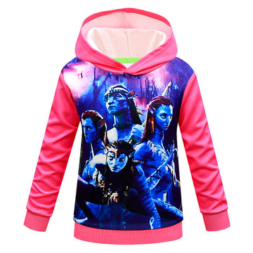 Avatar Niños Traje De Cosplay Sudadera Con Capucha Impresa 3D Chaqueta Larga Con Cordón Zip Up Abrigo